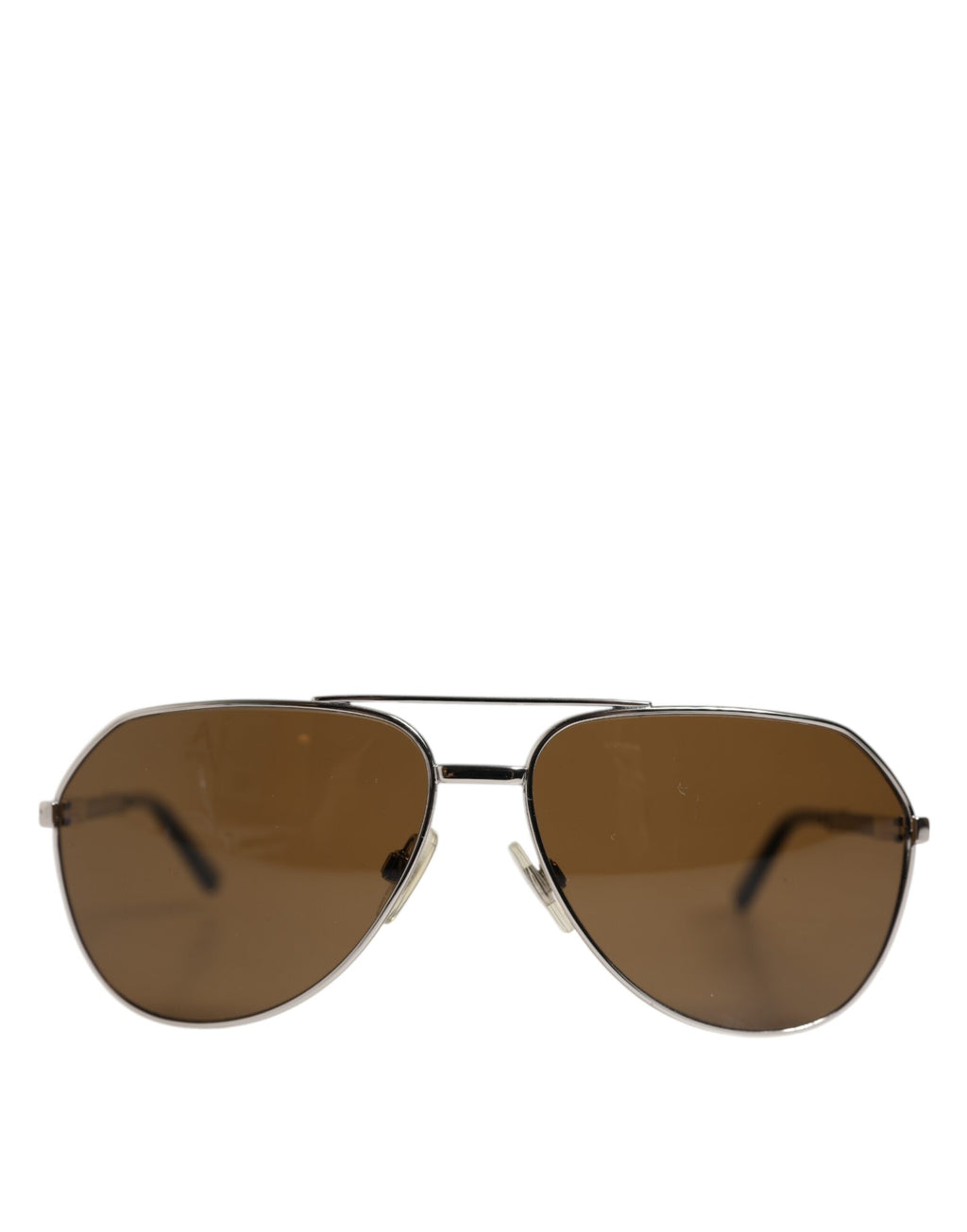 DG2073 Silver Steel Classic Pilot Brown Lens Sunglasses