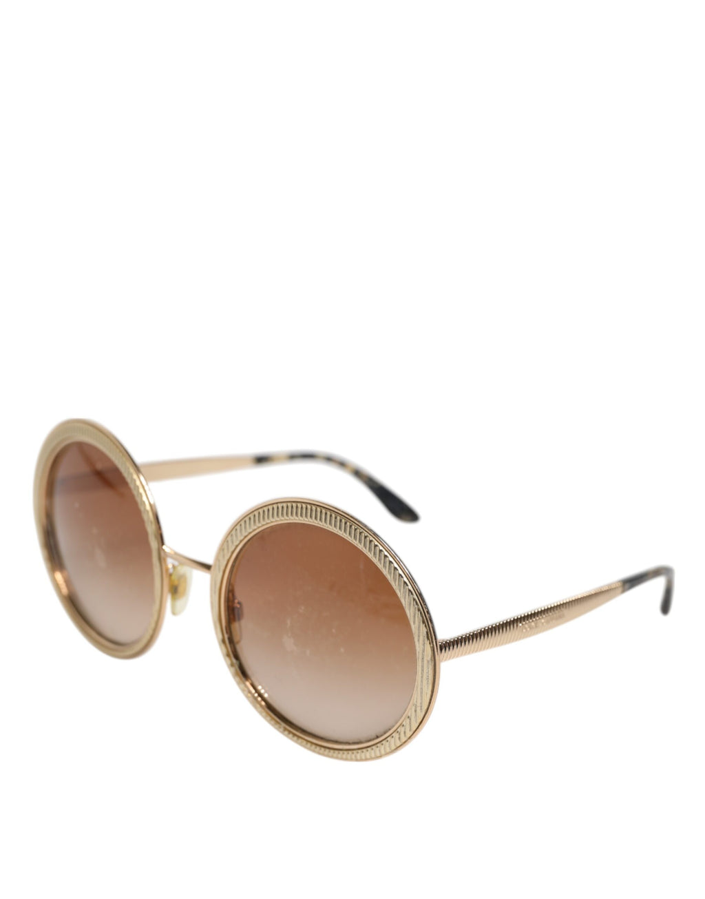 Gold Brown Gradient Round Frame DG2179 Eyewear Sunglasses