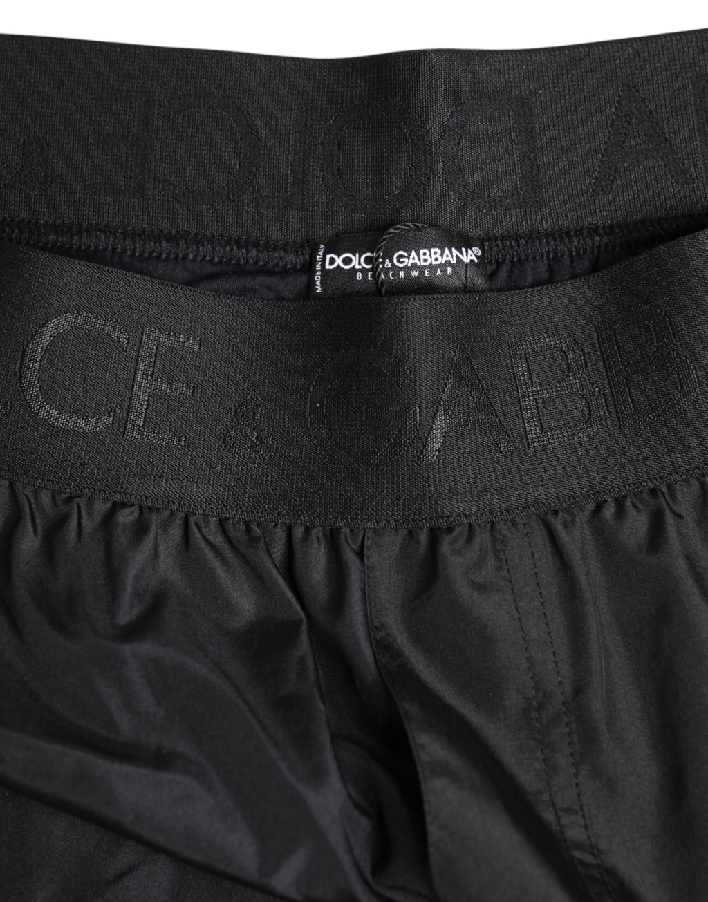 Black Logo Print Beachwear Men Shorts Swimwear