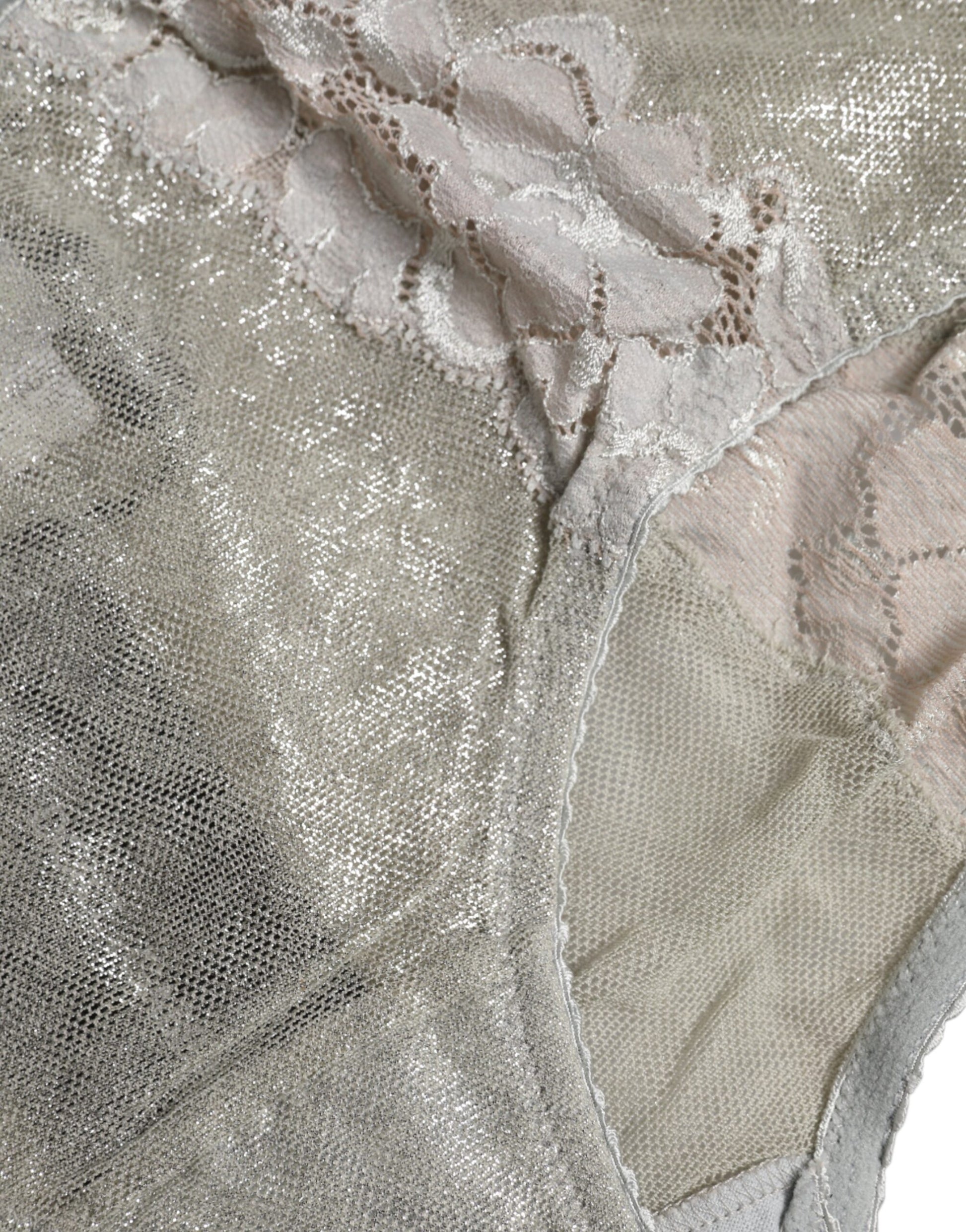 Gray Cotton Floral Lace High Waist Panty Underwear