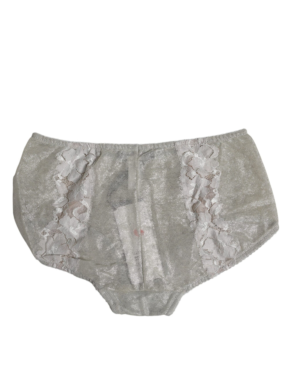 Gray Cotton Floral Lace High Waist Panty Underwear
