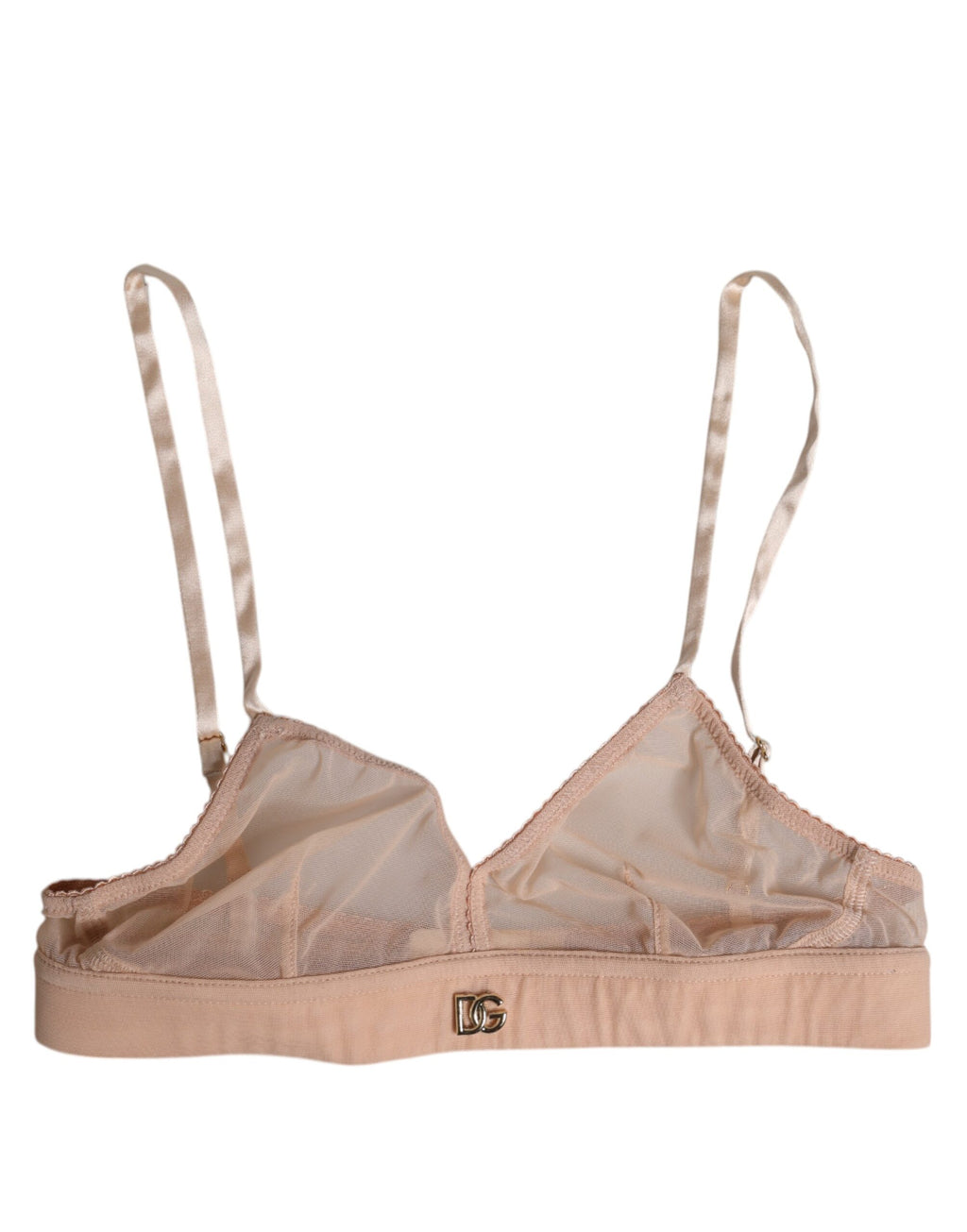Powder Pink Nylon DG Logo Non Wire Bra Underwear