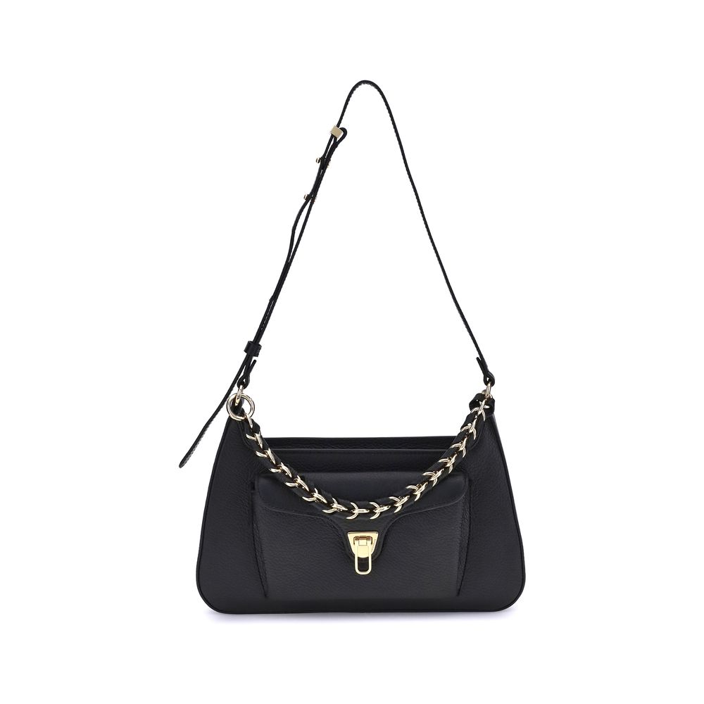 Black Calf Leather Bos Taurus Shoulder Bag