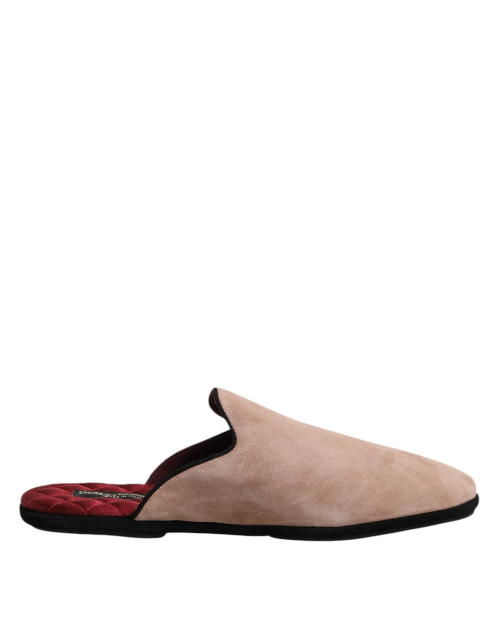 Beige Capra Suede Slides Flat Slipper Shoes