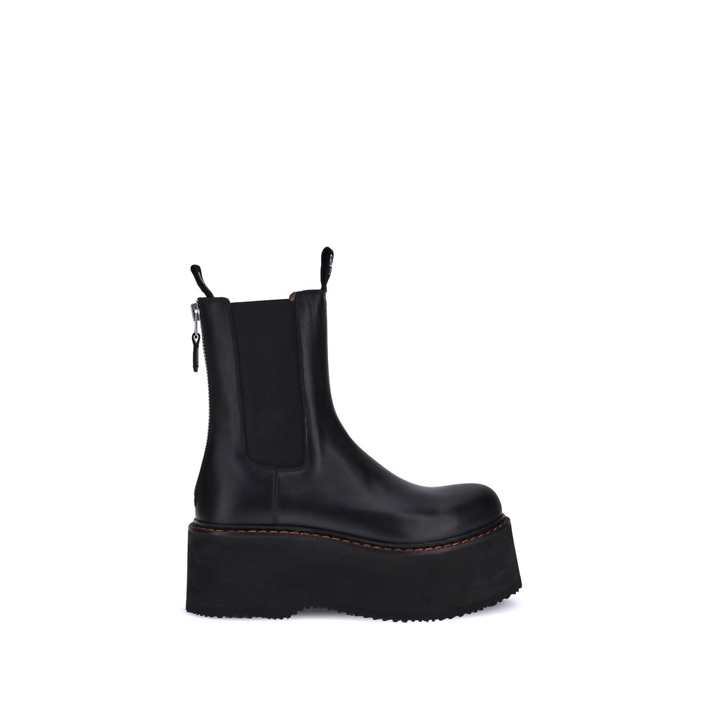 Black Calf Leather Bos Taurus Chelsea Boots
