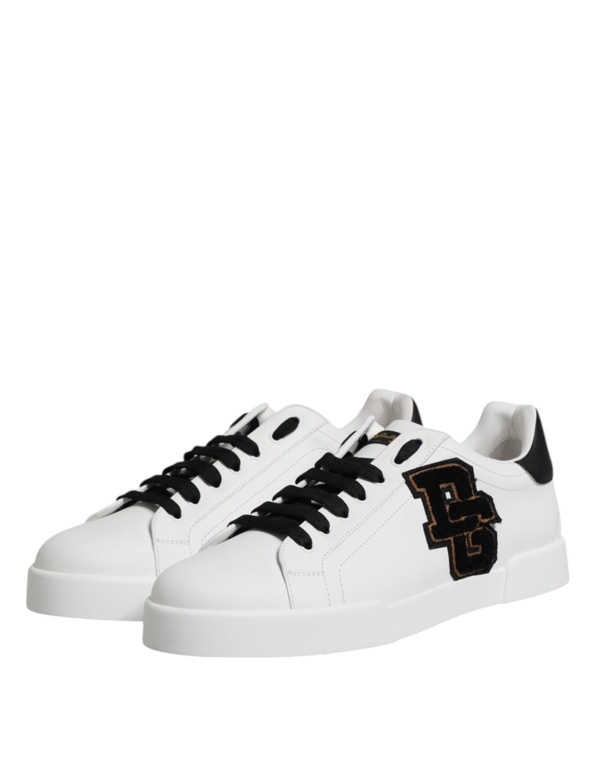 White DG Logo Portofino Low Top Sneakers Shoes