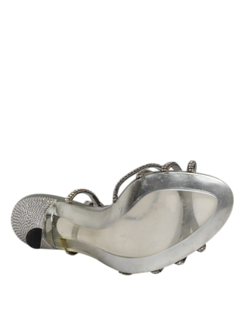 Silver Strass Ankle Strap Heels Sandals Shoes