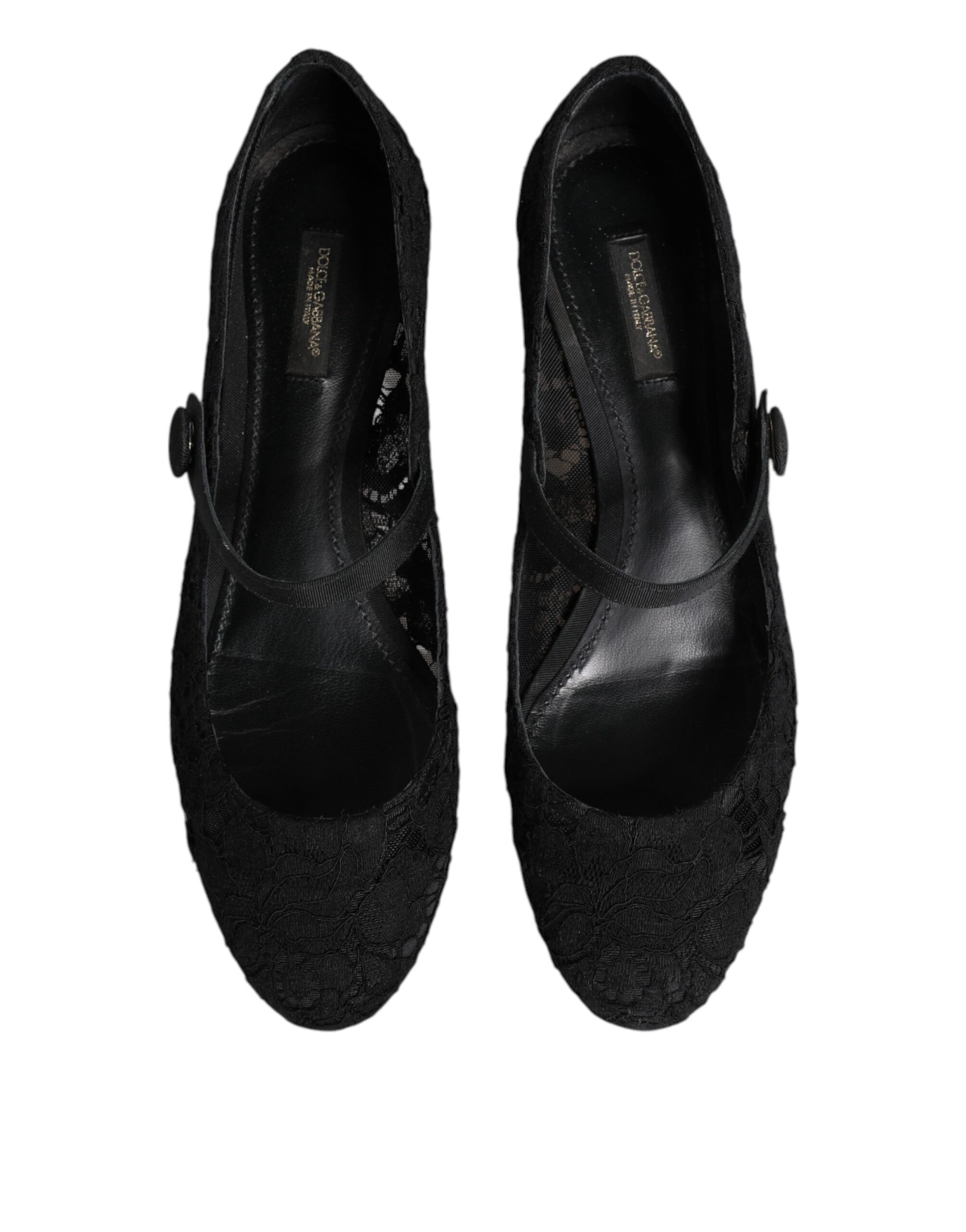 Black Vally Taormina Floral Lace Pumps Shoes