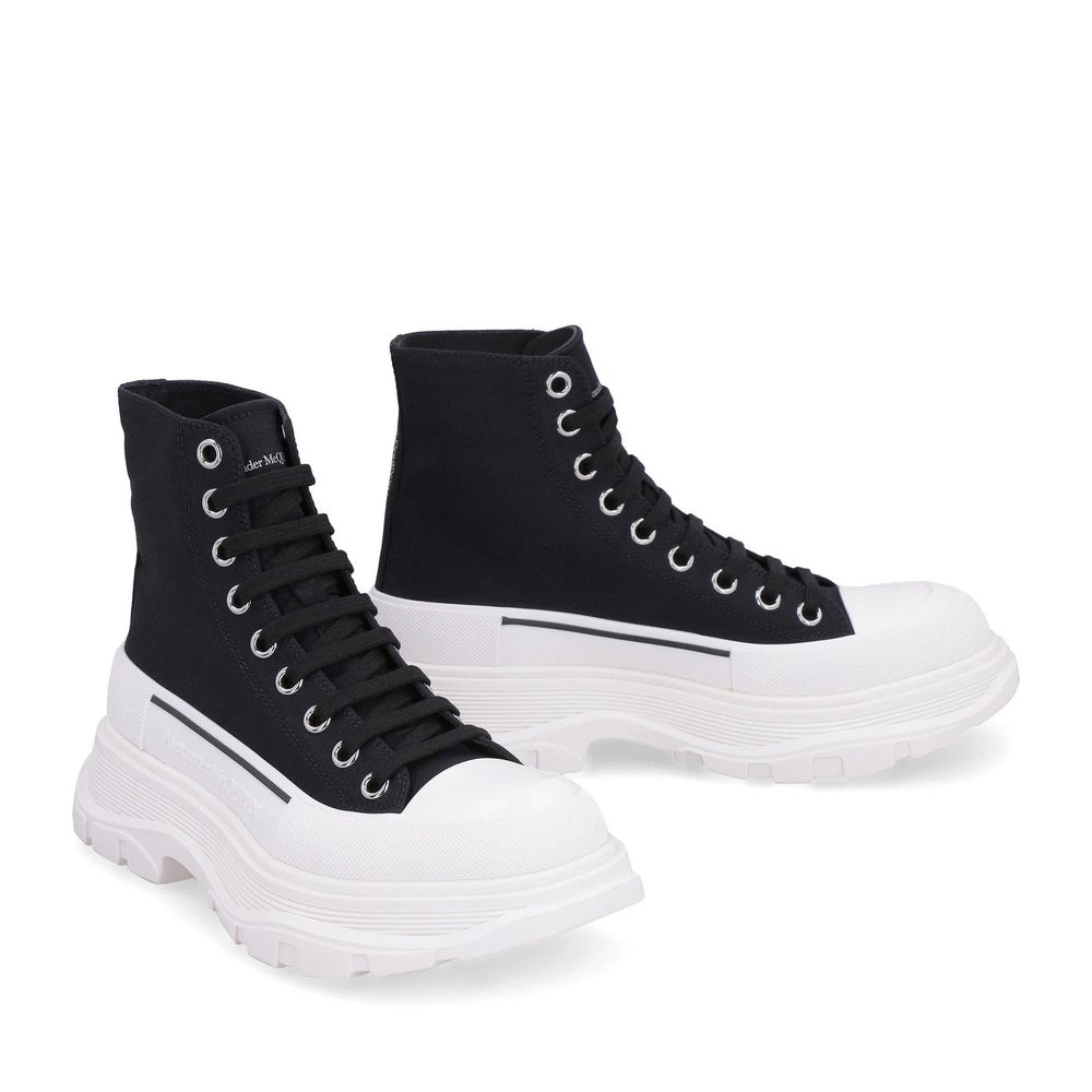 Black Canvas High Top Sneakers