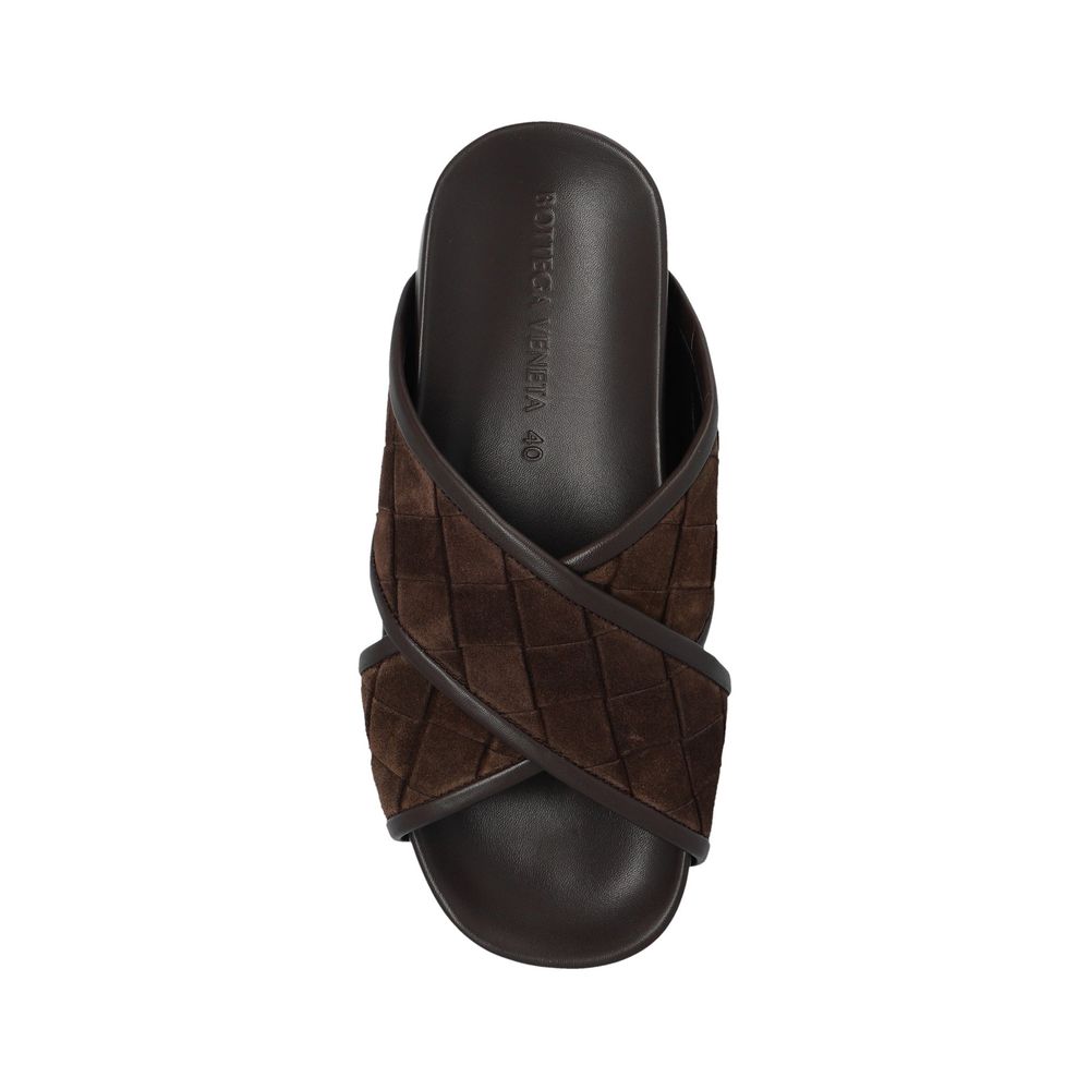Brown Lamb Leather Sandals