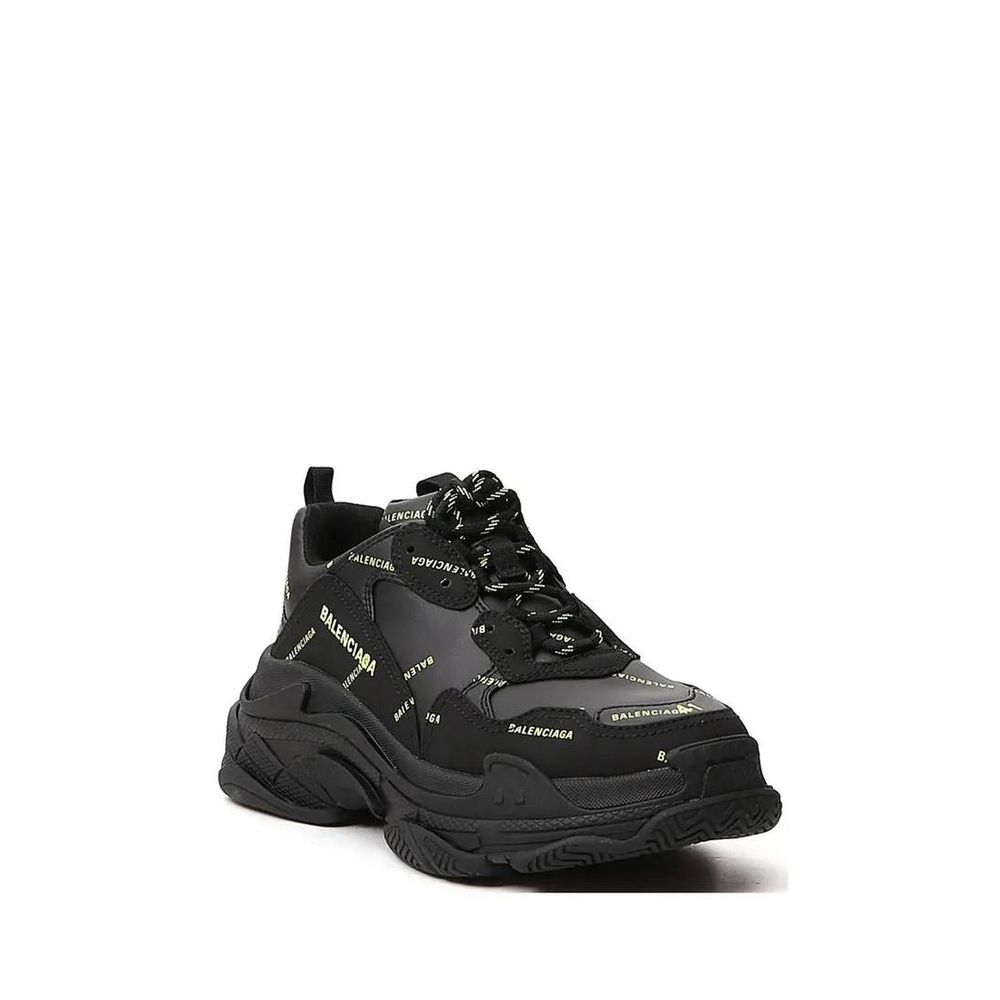 Black Calfskin Chunky Sneakers