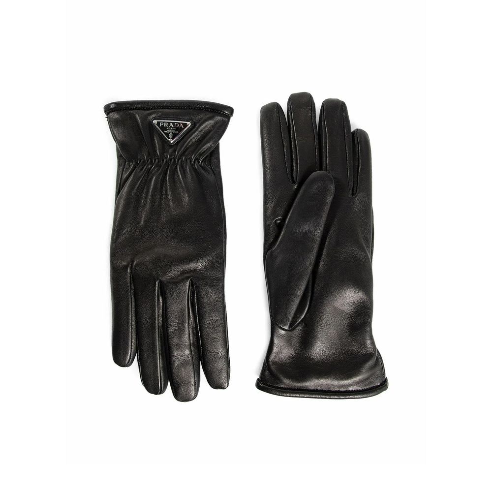 Black Lamb Leather Gloves