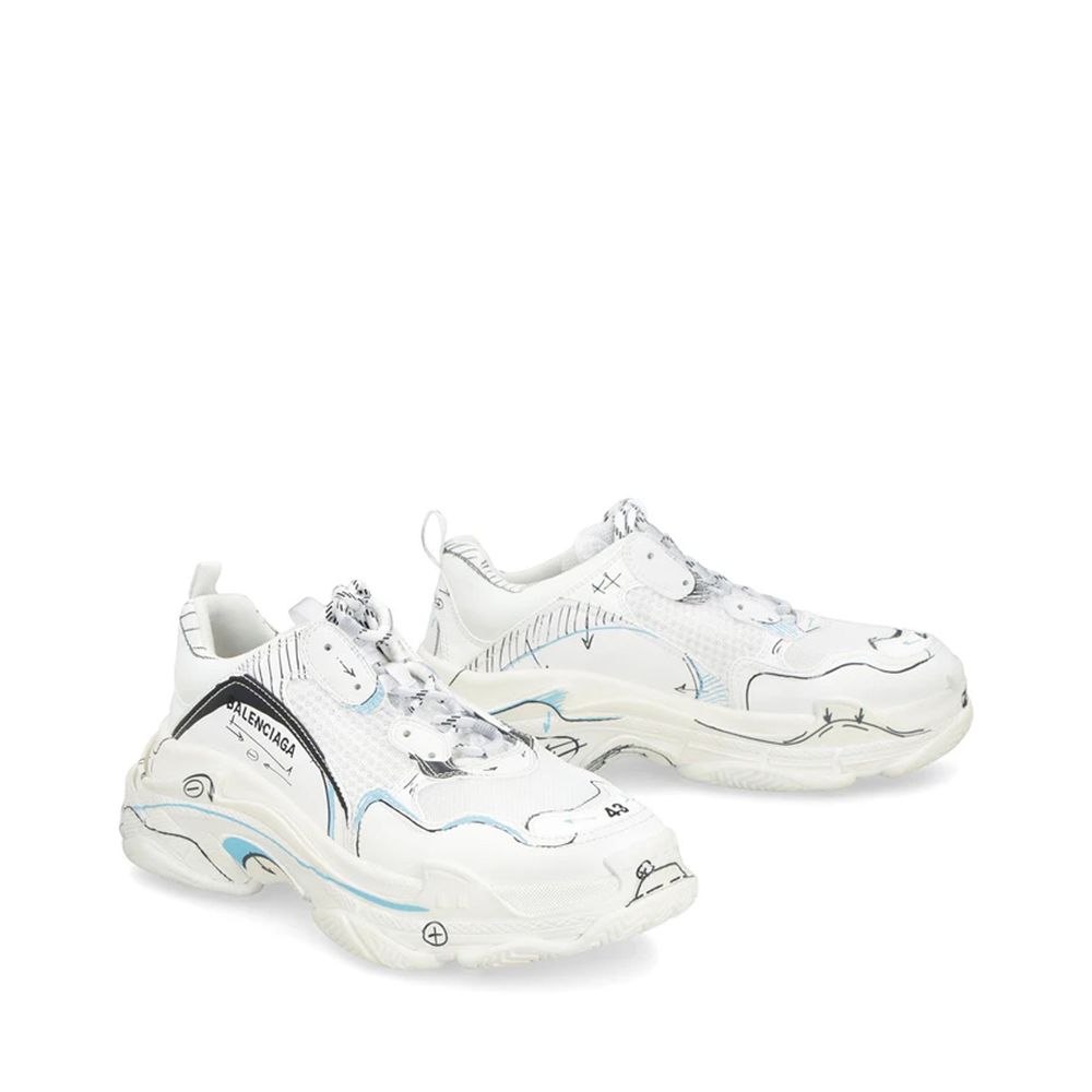 White Calfskin Chunky Sneakers