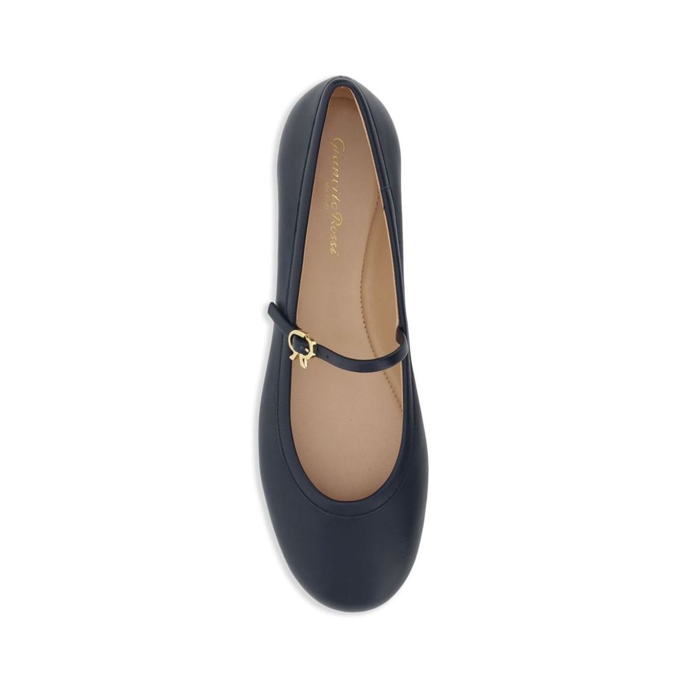 Blue Fabric Ballet Flats