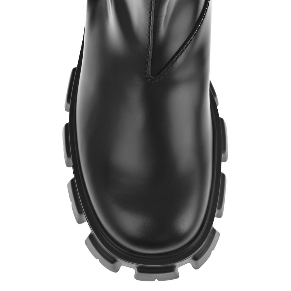 Black Calfskin Chelsea Boots