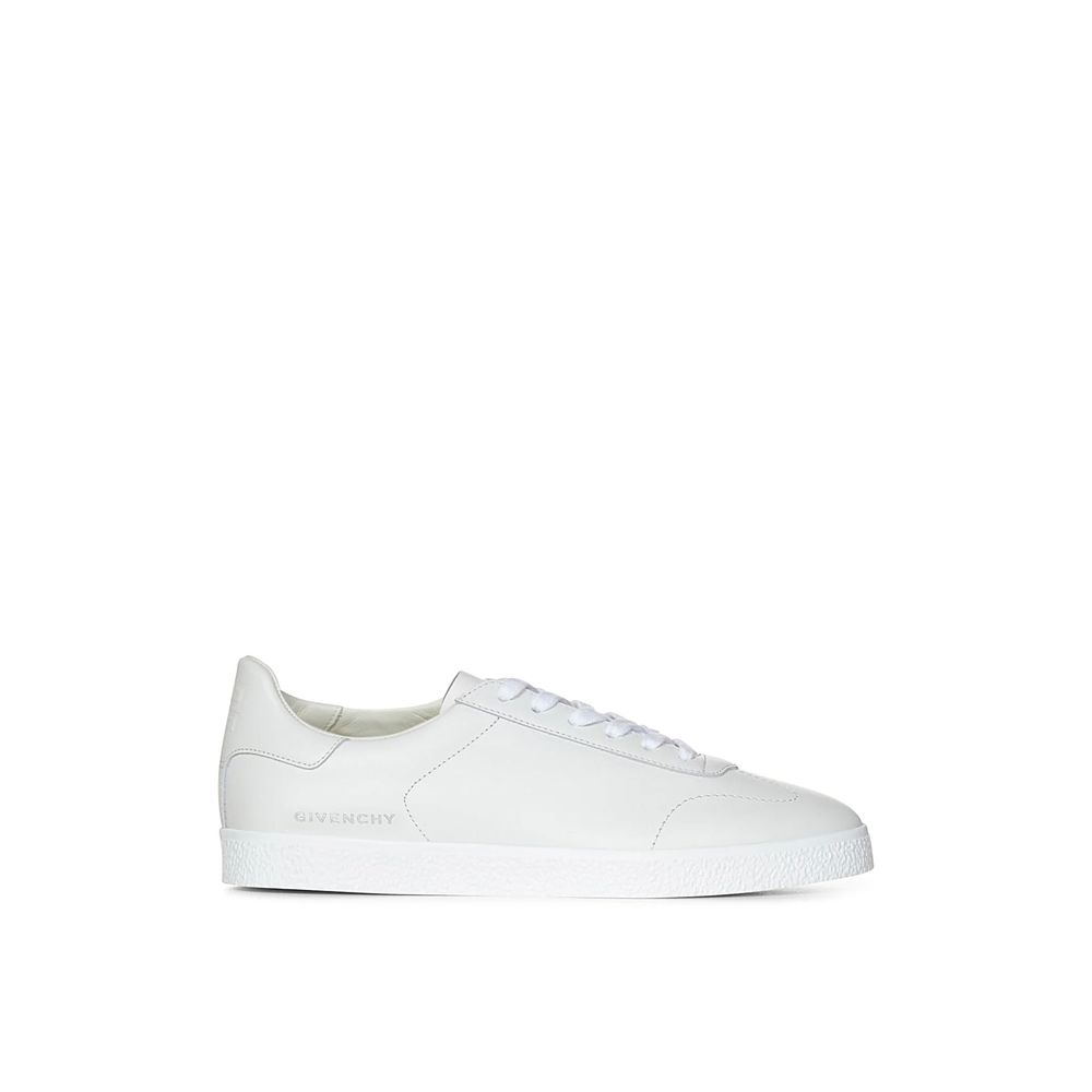 White Calfskin Low Top Sneakers