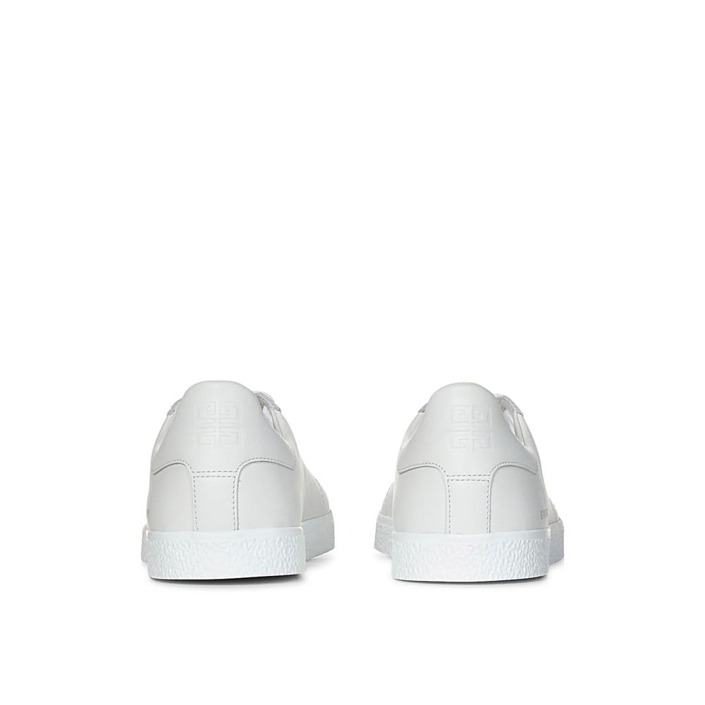 White Calfskin Low Top Sneakers
