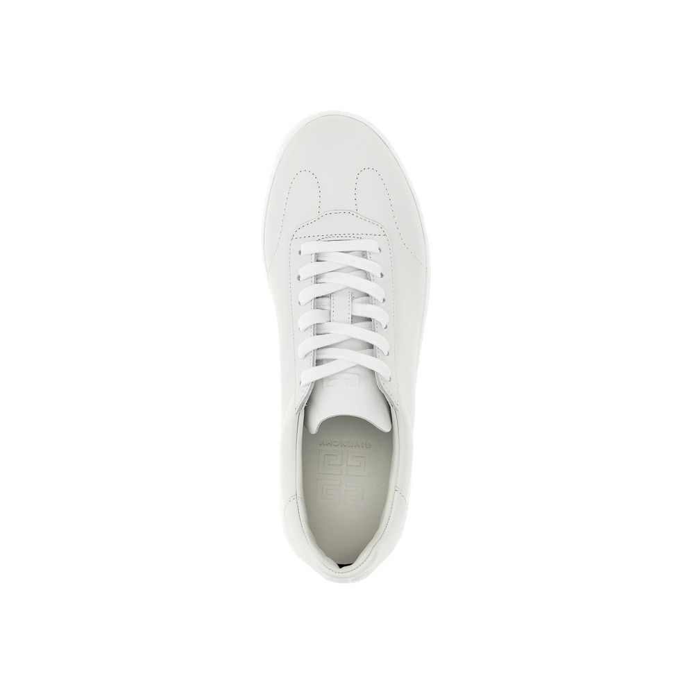 White Calfskin Low Top Sneakers