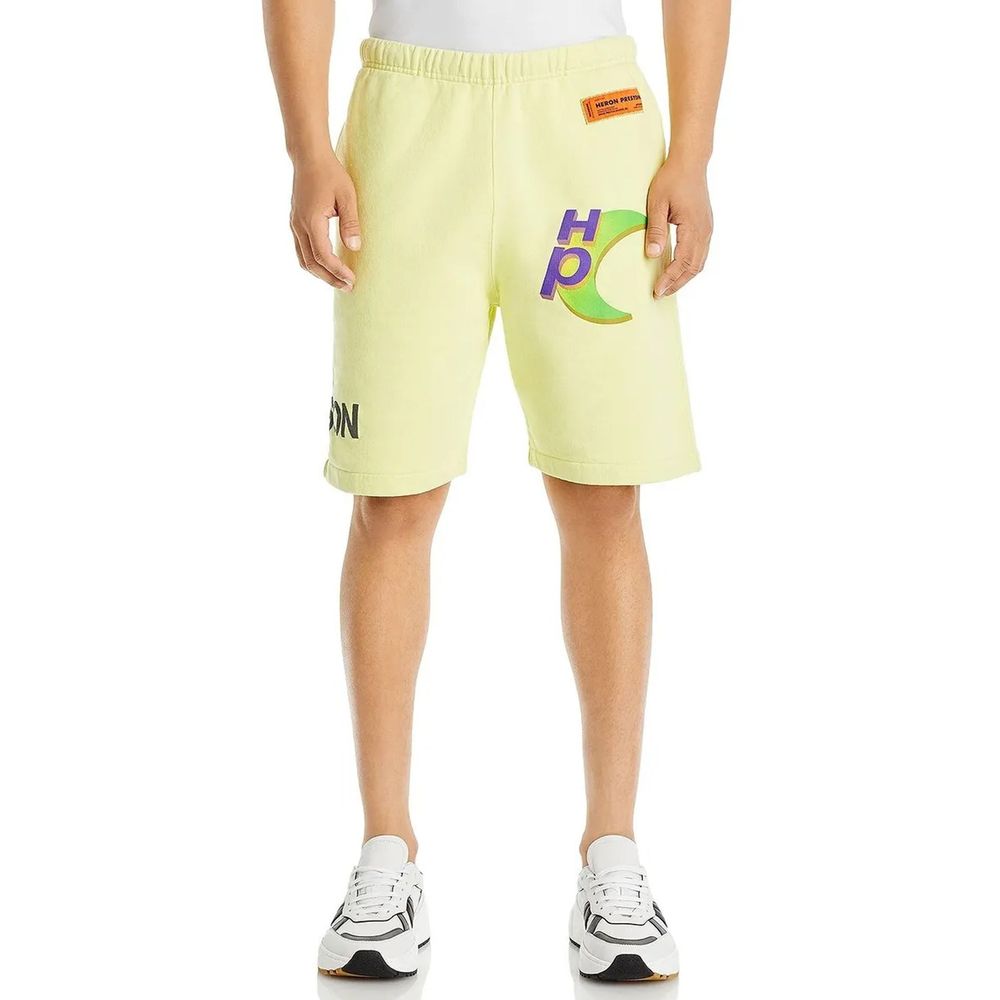 Yellow Cotton Bermuda Shorts