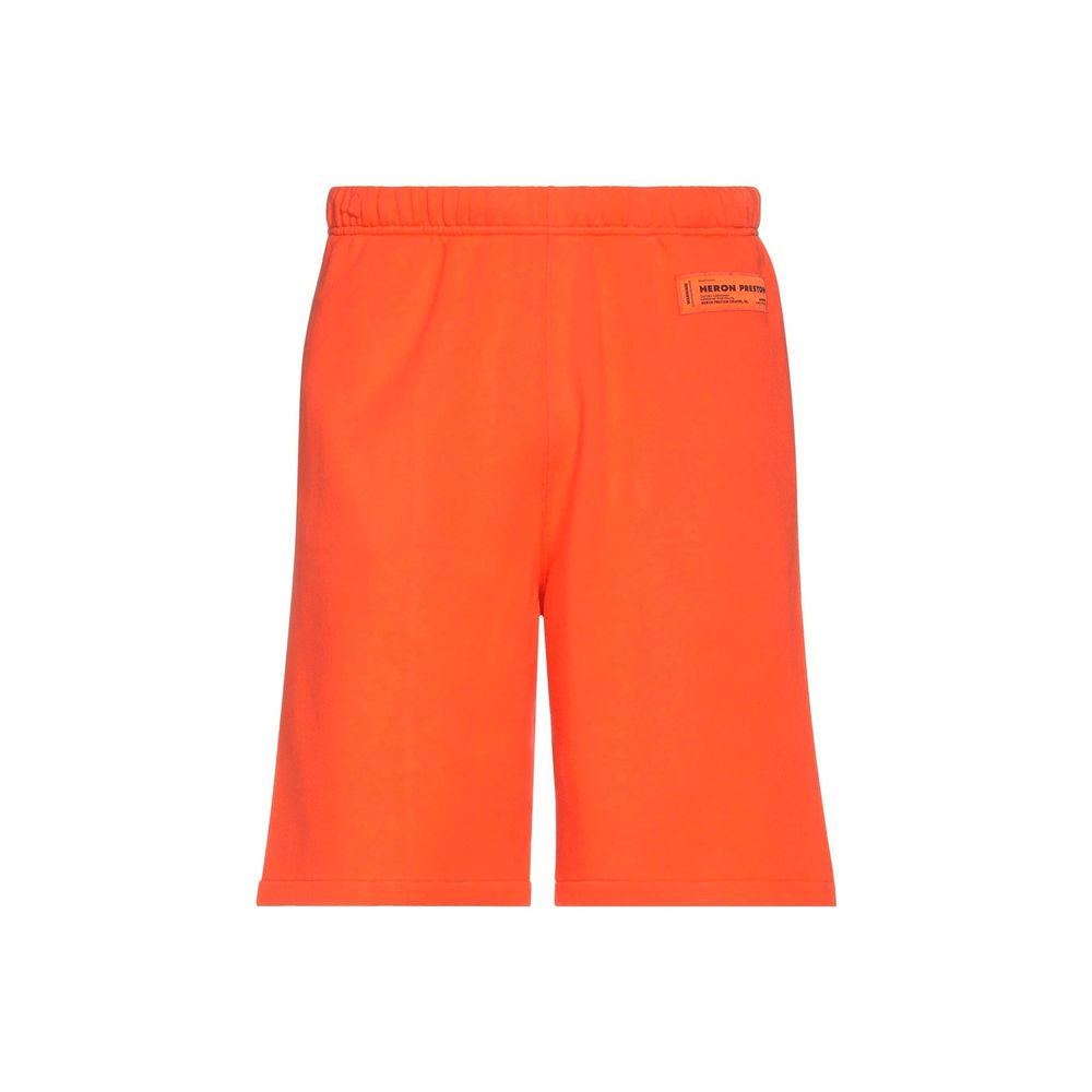 Orange Cotton Shorts