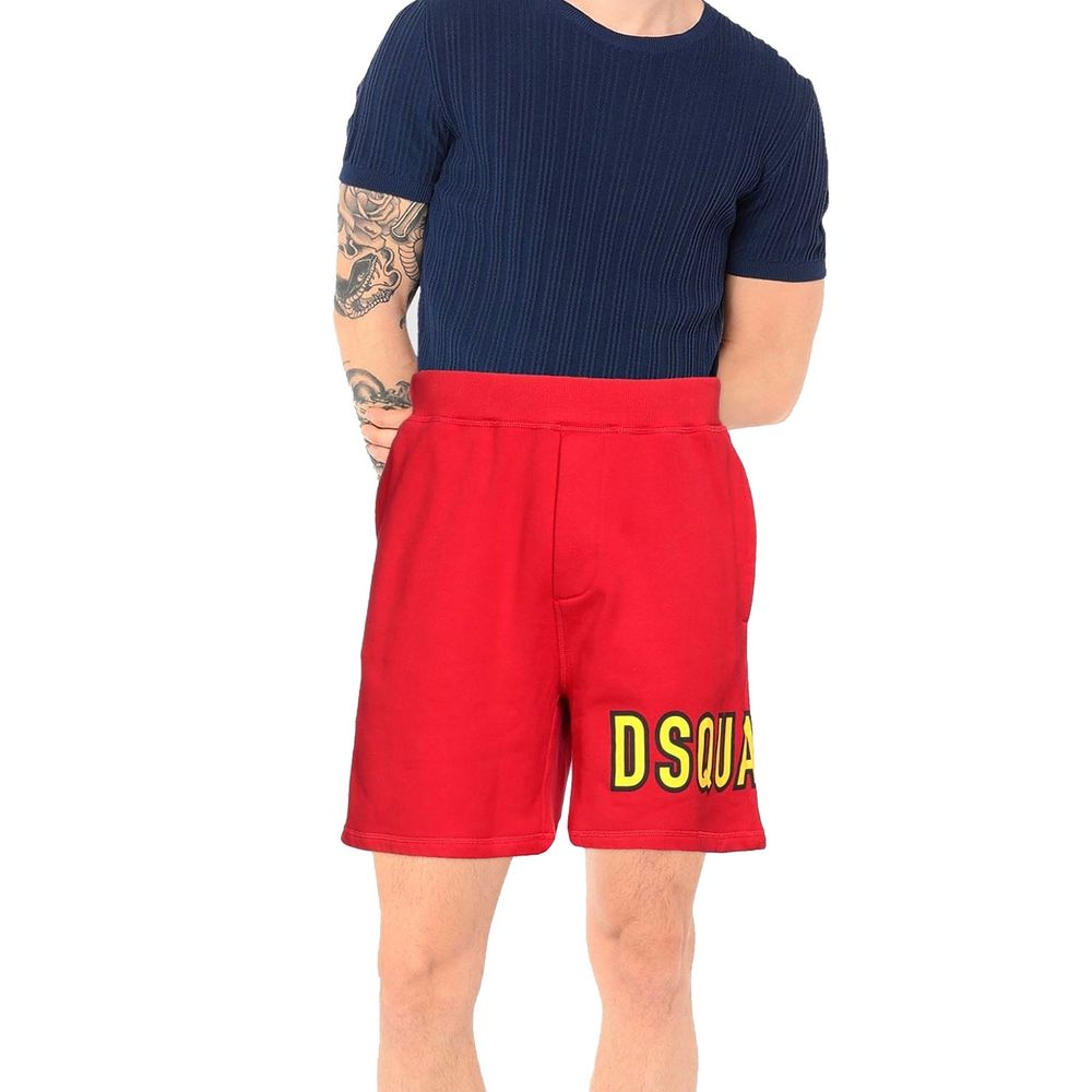 Red Cotton Shorts