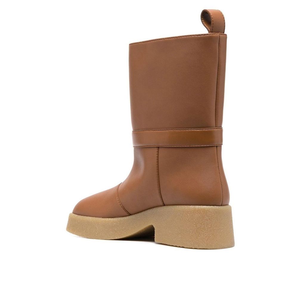 Brown Polyethylene Chelsea Boots