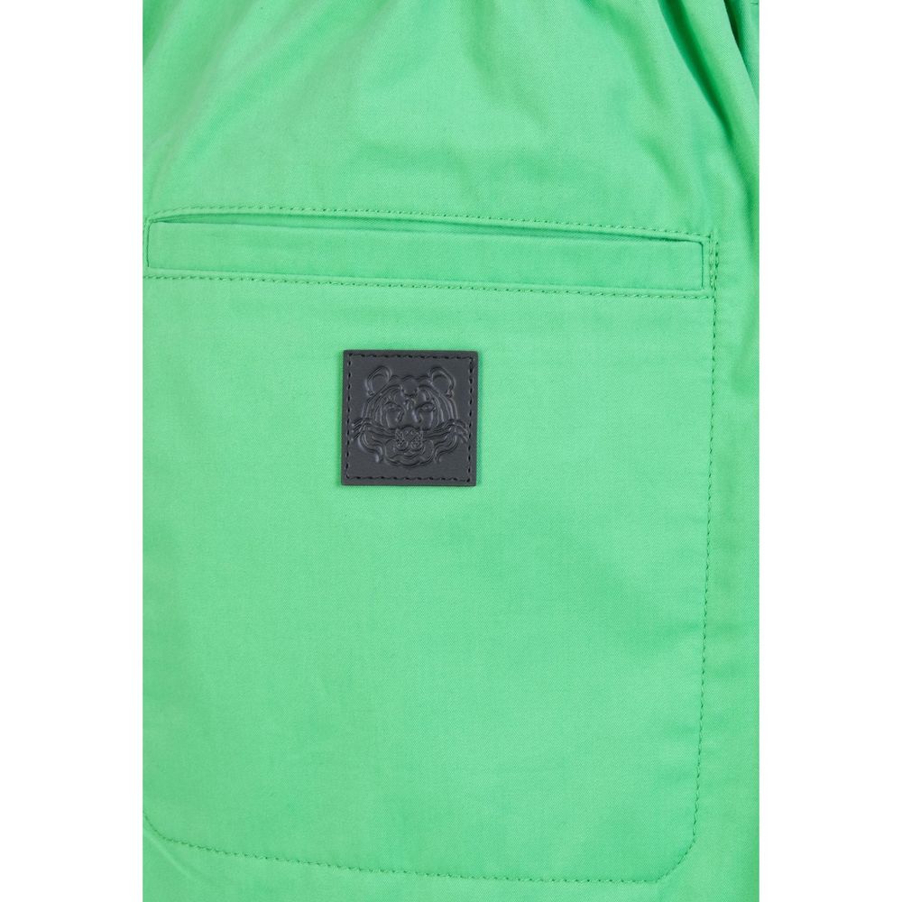 Green Cotton Shorts