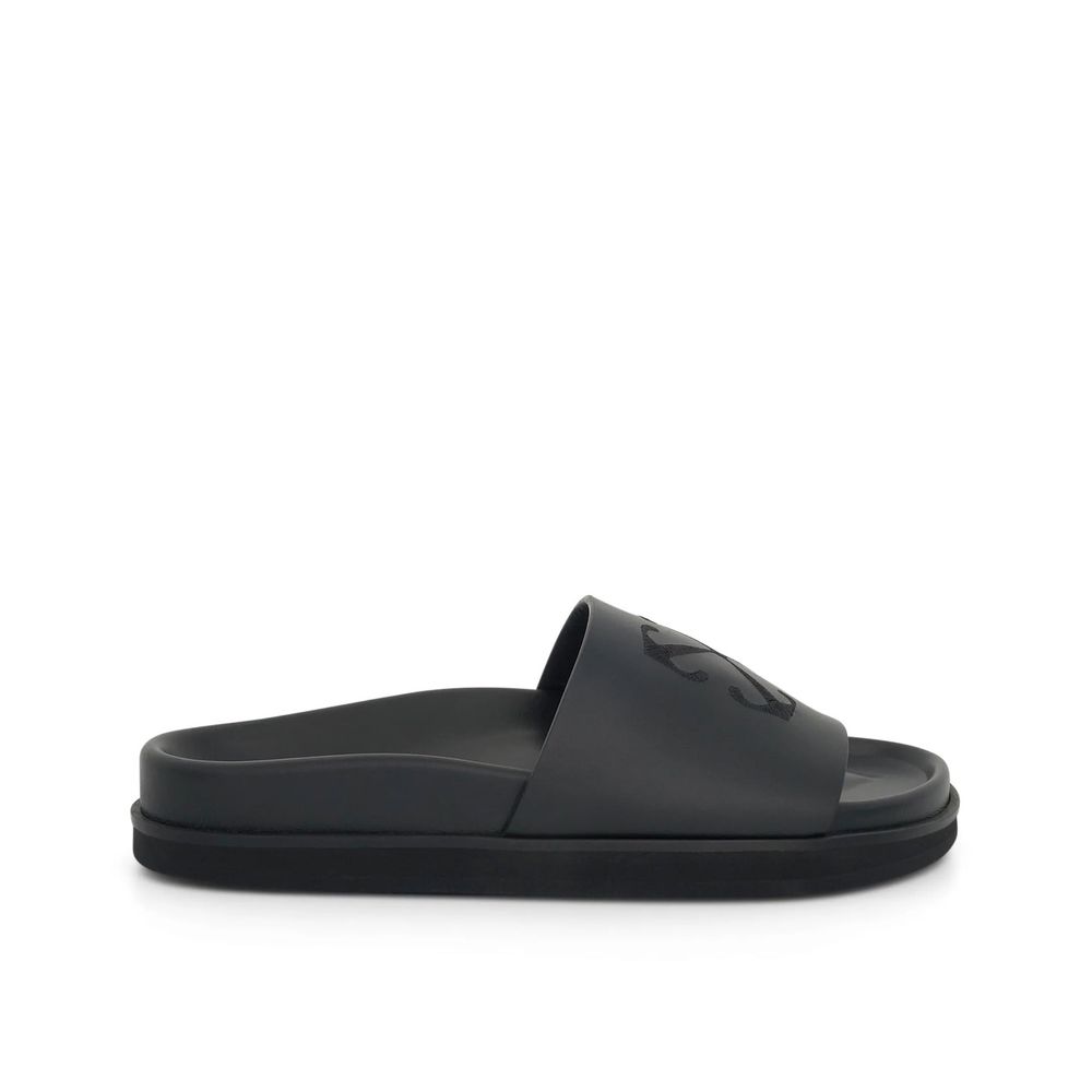Black Rubber Slippers