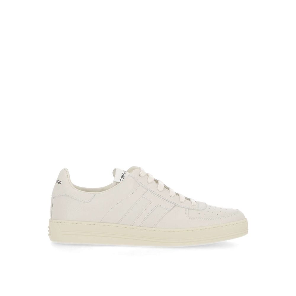 White Calfskin Low Top Sneakers