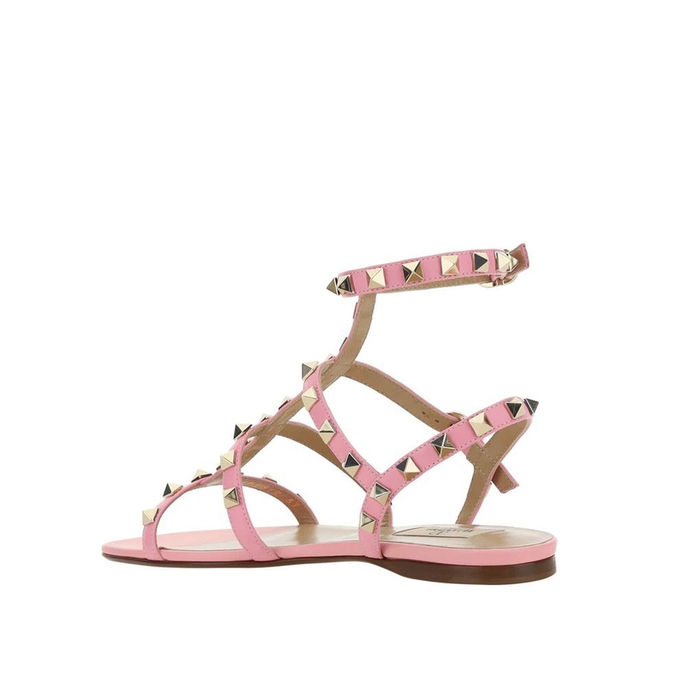 Multicolor Calfskin Strap-On Sandals
