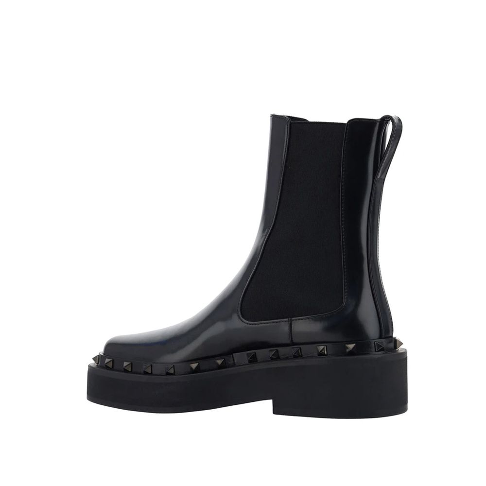 Black Calfskin Chelsea Boots