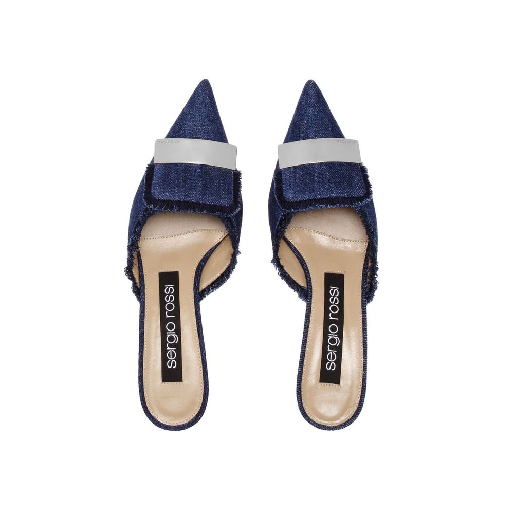 Denim Effect Mules