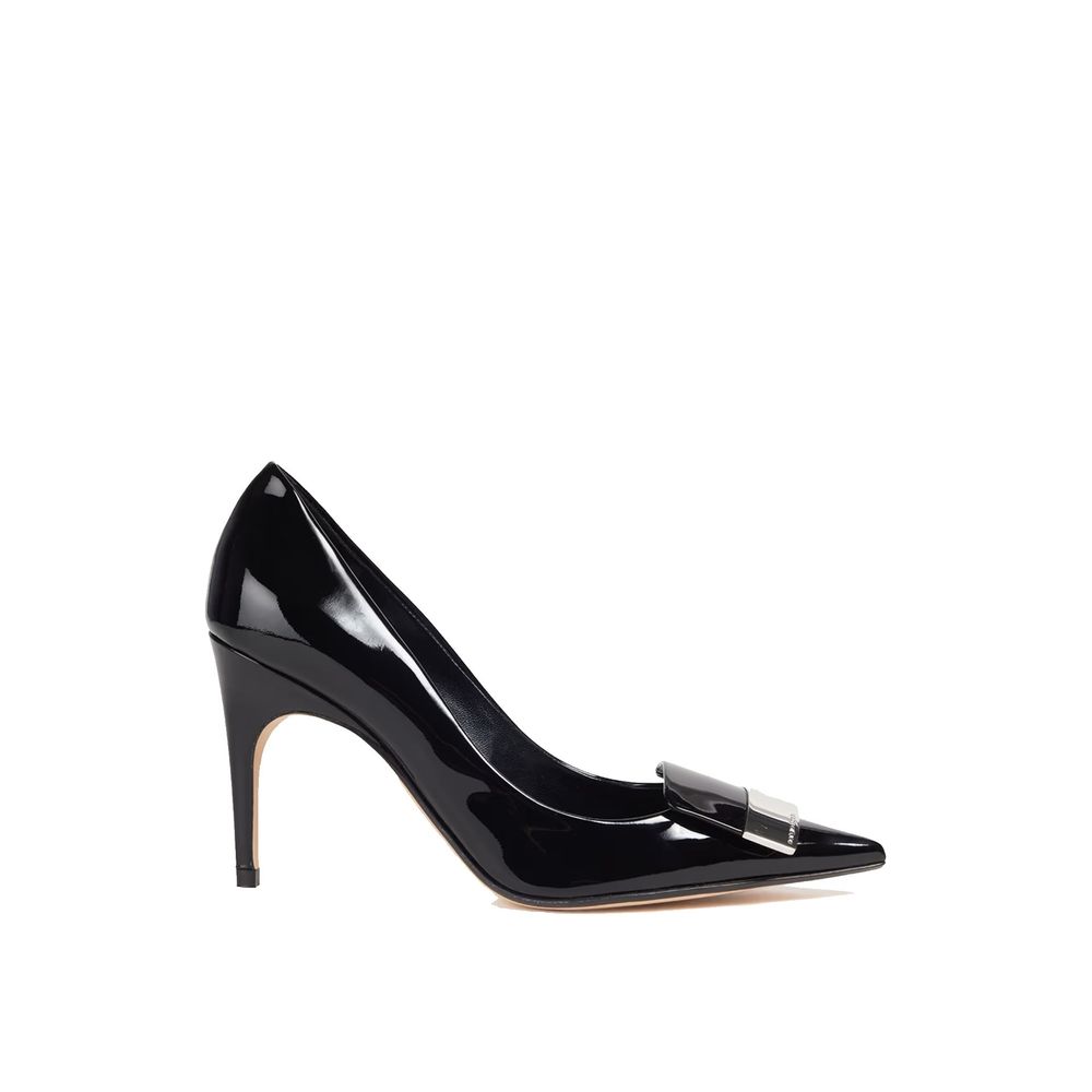 Black Calfskin High Heel Pumps