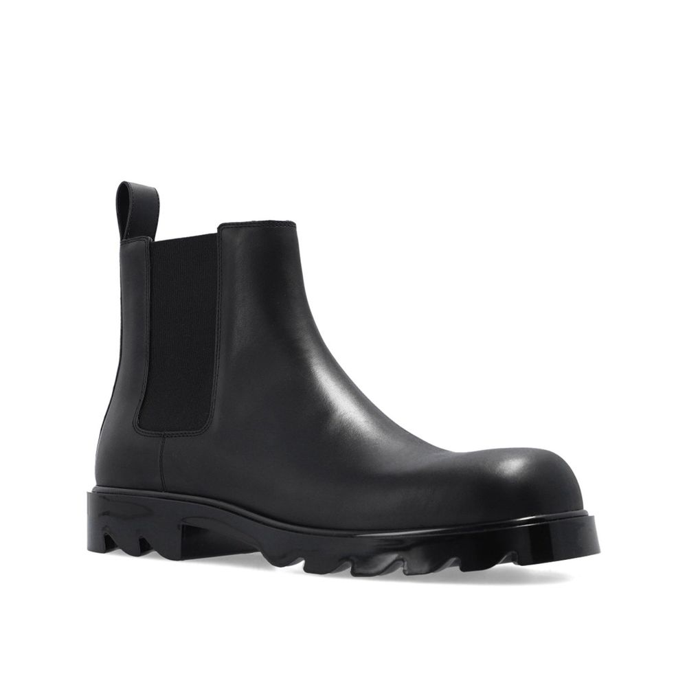 Black Calfskin Chelsea Boots