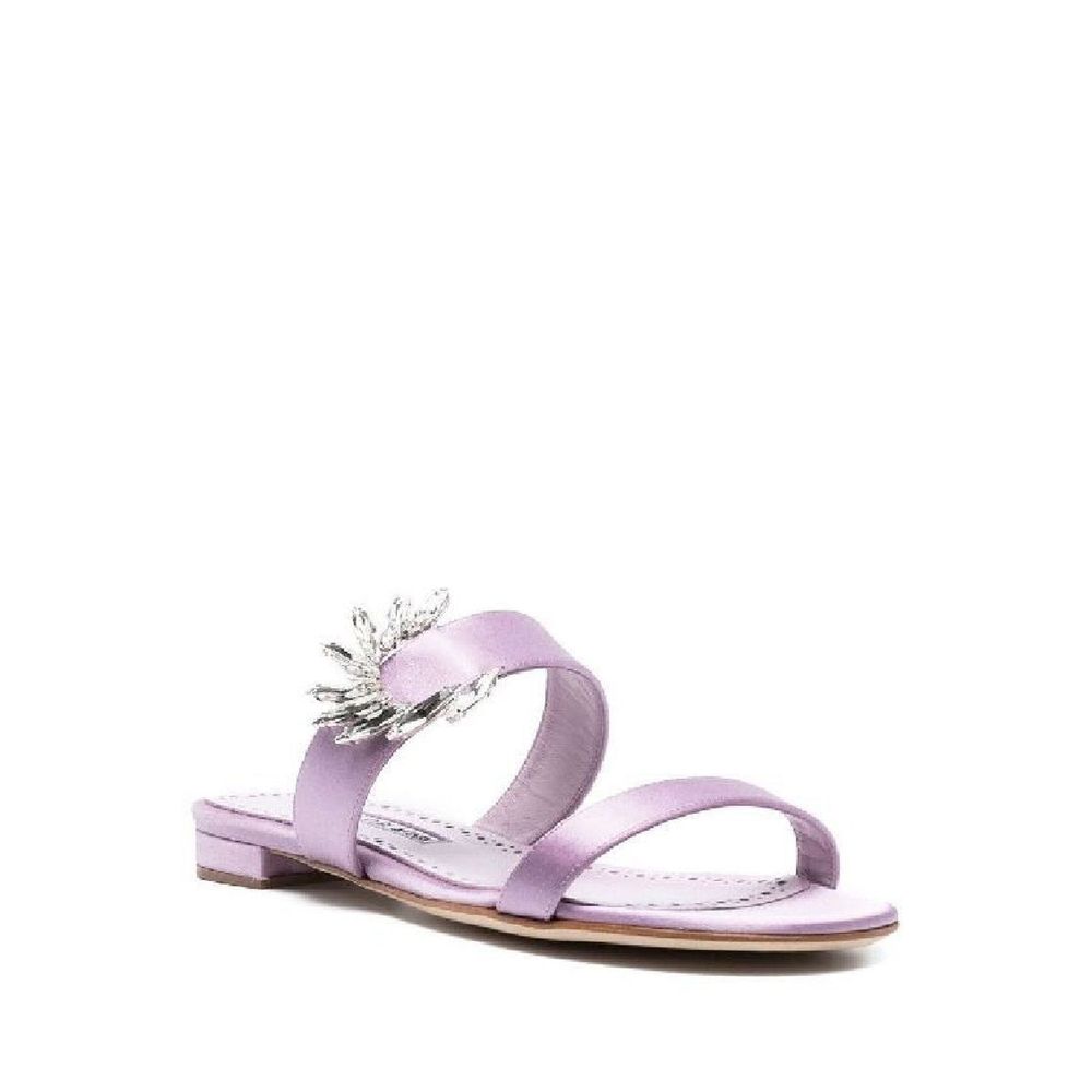 Purple Silk Sandals