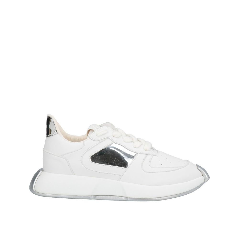 White Calfskin Chunky Sneakers