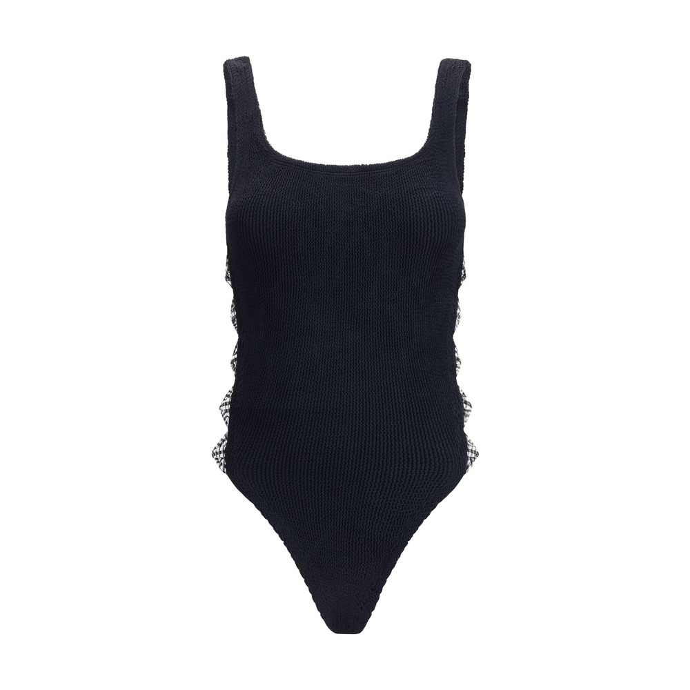 Black Polyamide One-Piece Swimsuit
