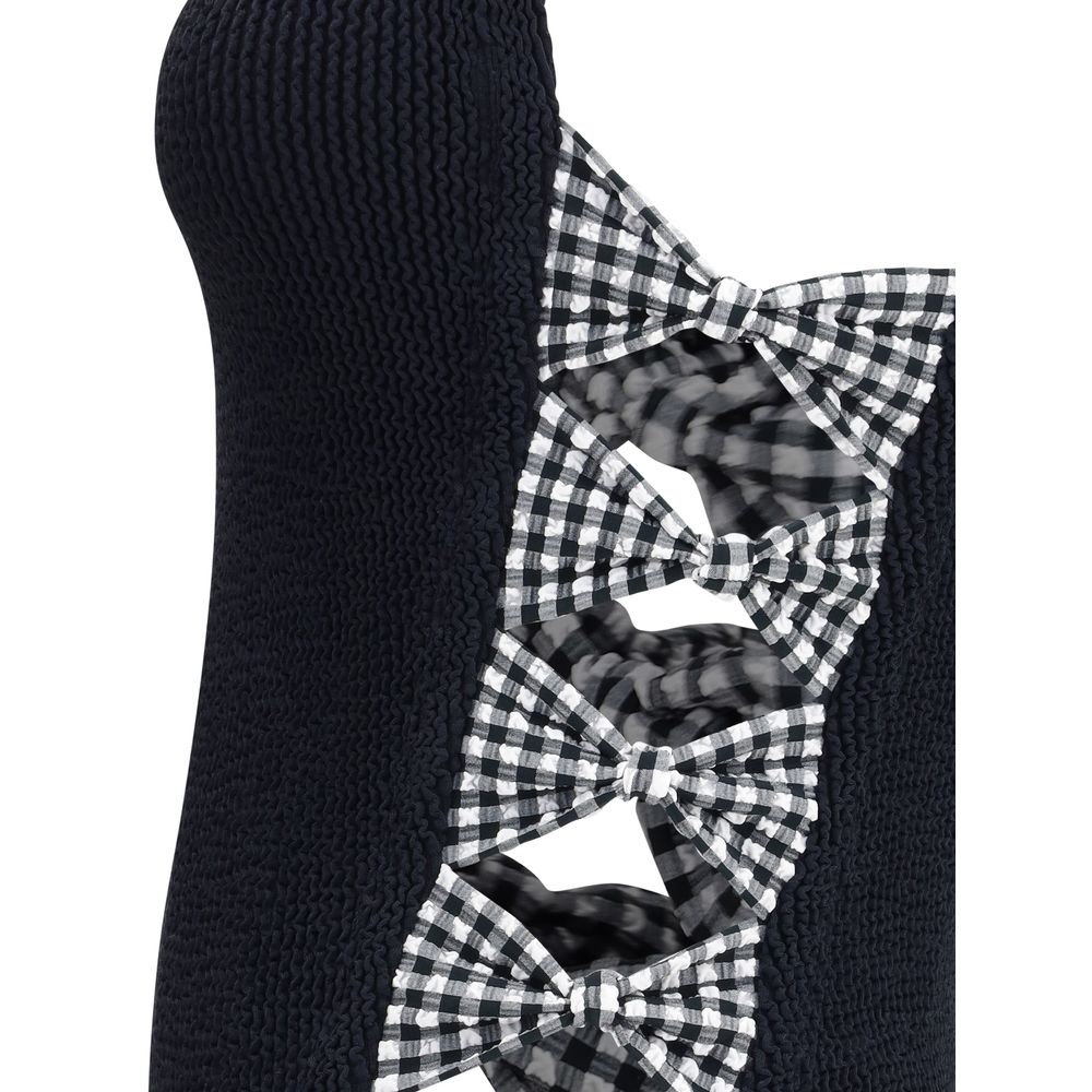 Black Polyamide One-Piece Swimsuit