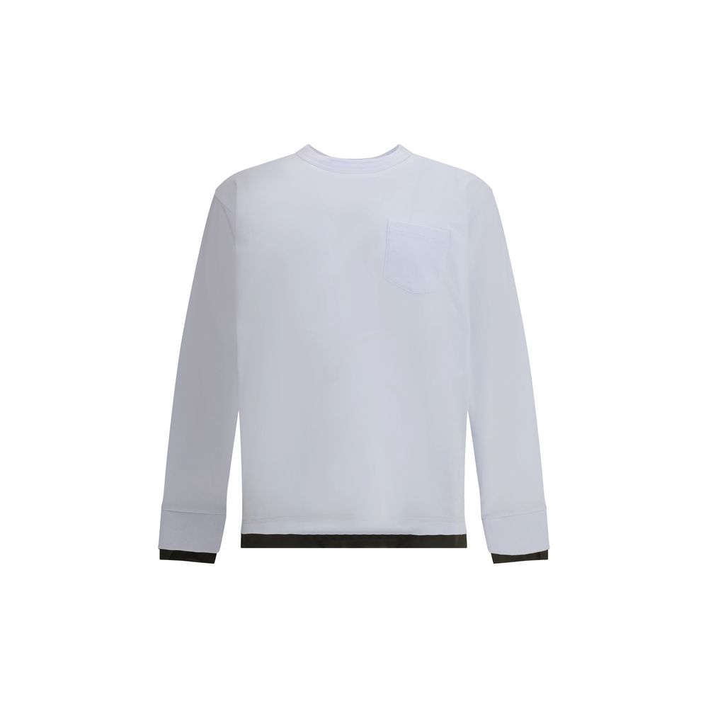 White Cotton Long Sleeve T-Shirt