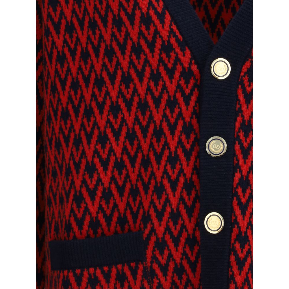 Multicolor Fleece Wool Cardigan