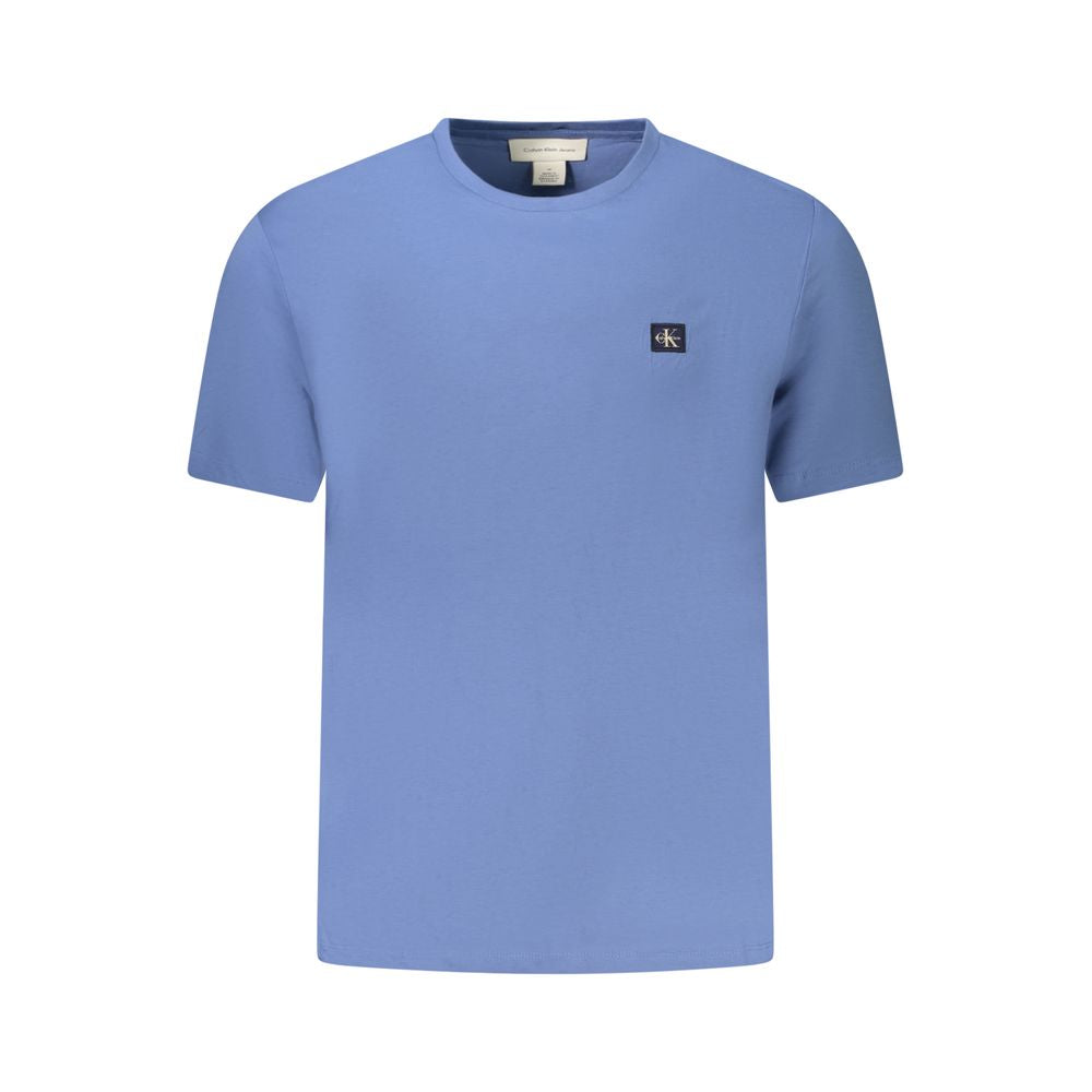 Blue Cotton Men T-Shirt