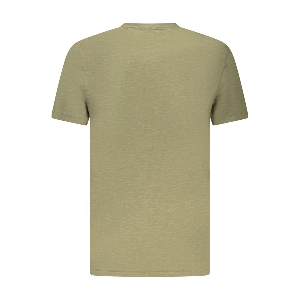 Green Cotton Men T-Shirt