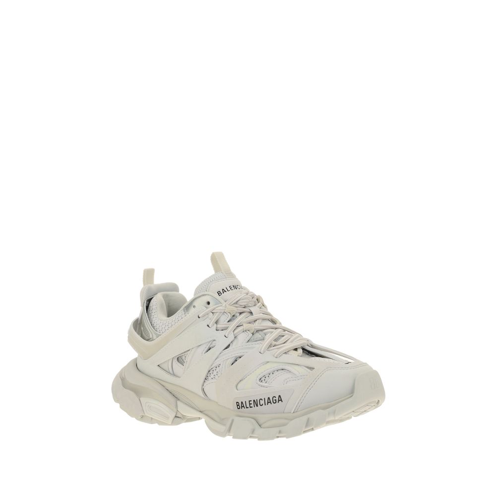 White Polyethylene Athletic Sneakers