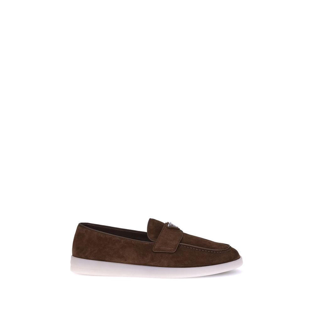 Brown Rubber Slip-On Loafers