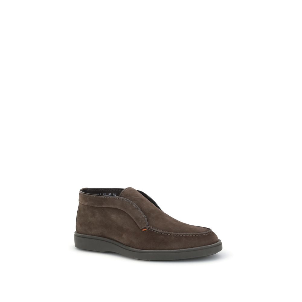 Brown Calf Leather Bos Taurus Slip-On Loafers
