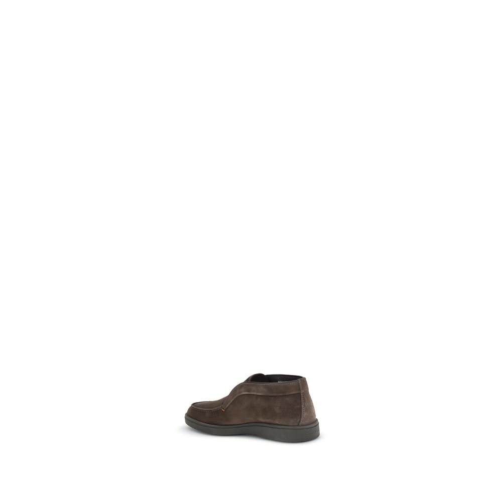 Brown Calf Leather Bos Taurus Slip-On Loafers