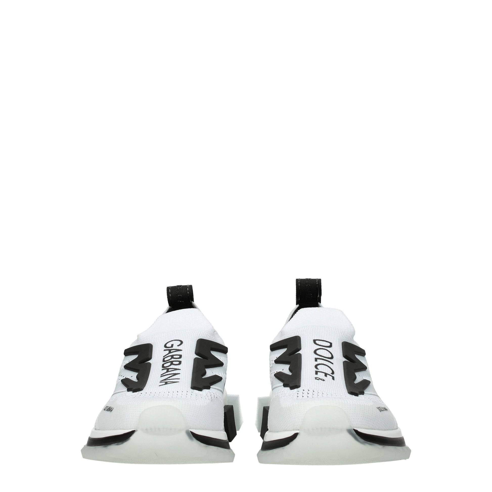 White Fabric Athletic Sneakers