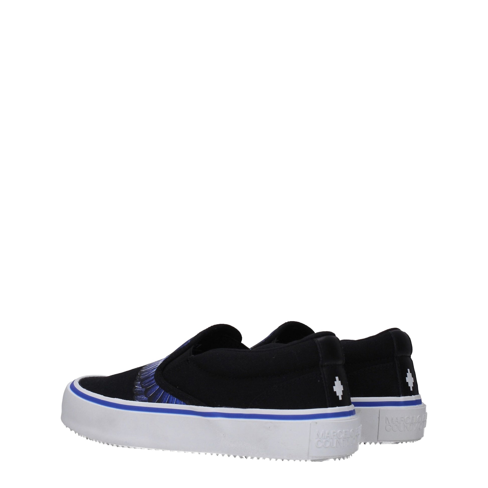 Black Fabric Slip-On Loafers