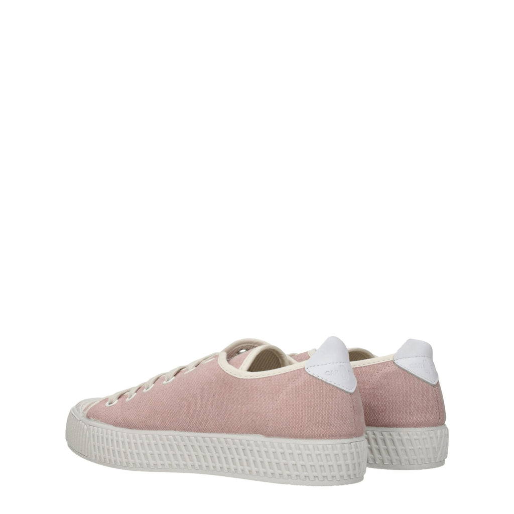 Pink Fabric Low Top Sneakers