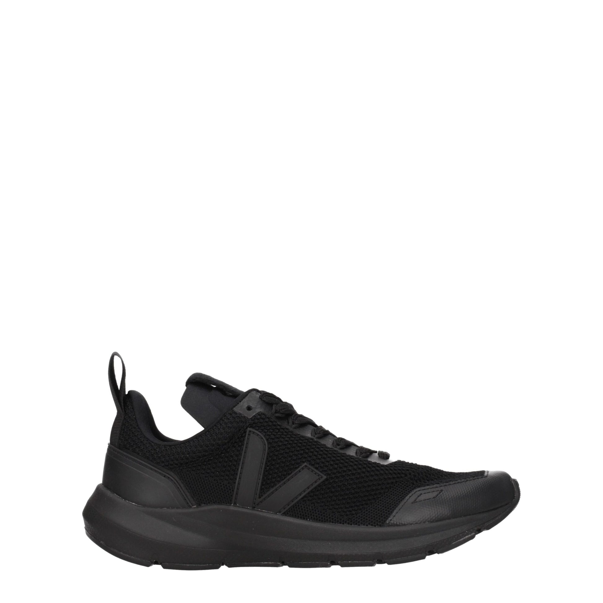 Black Fabric Athletic Sneakers